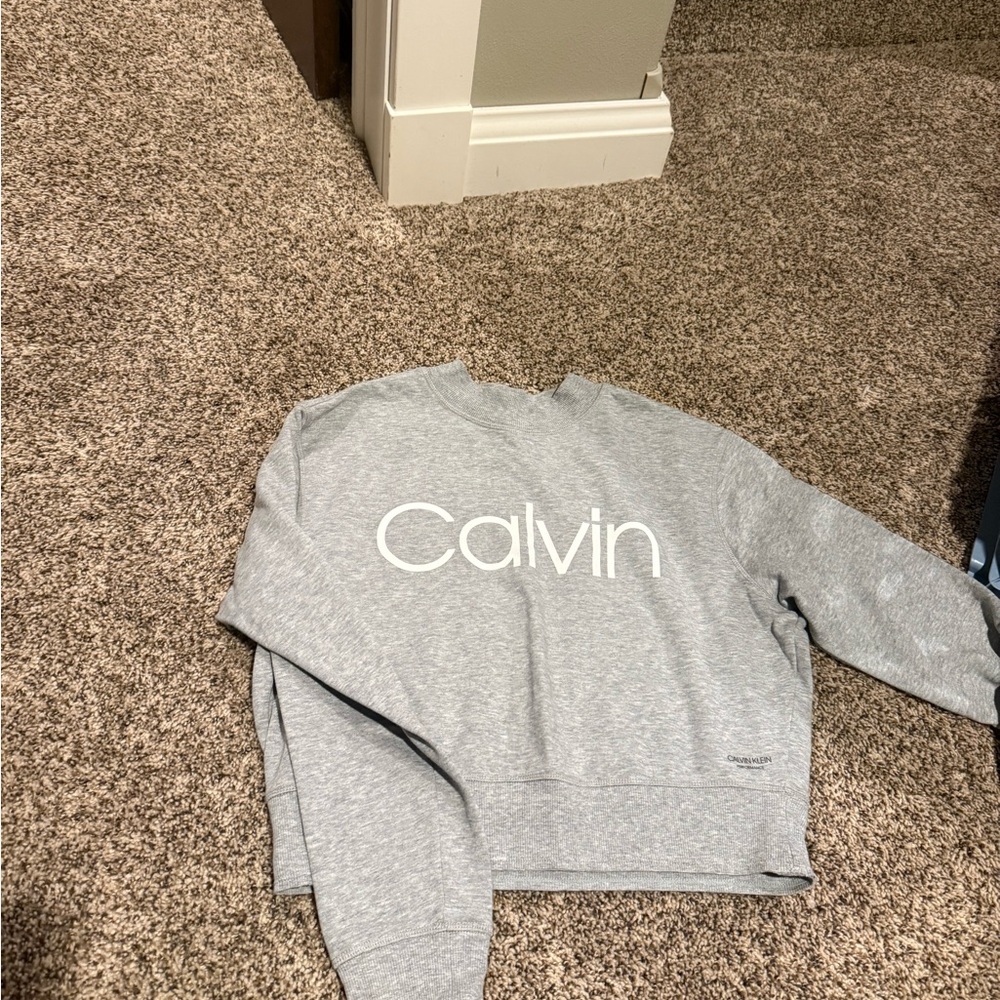 Calvin Klein Light Gray Crewneck Sweater